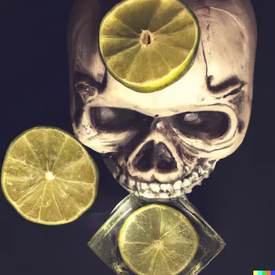 Skulls, tequila, and limes