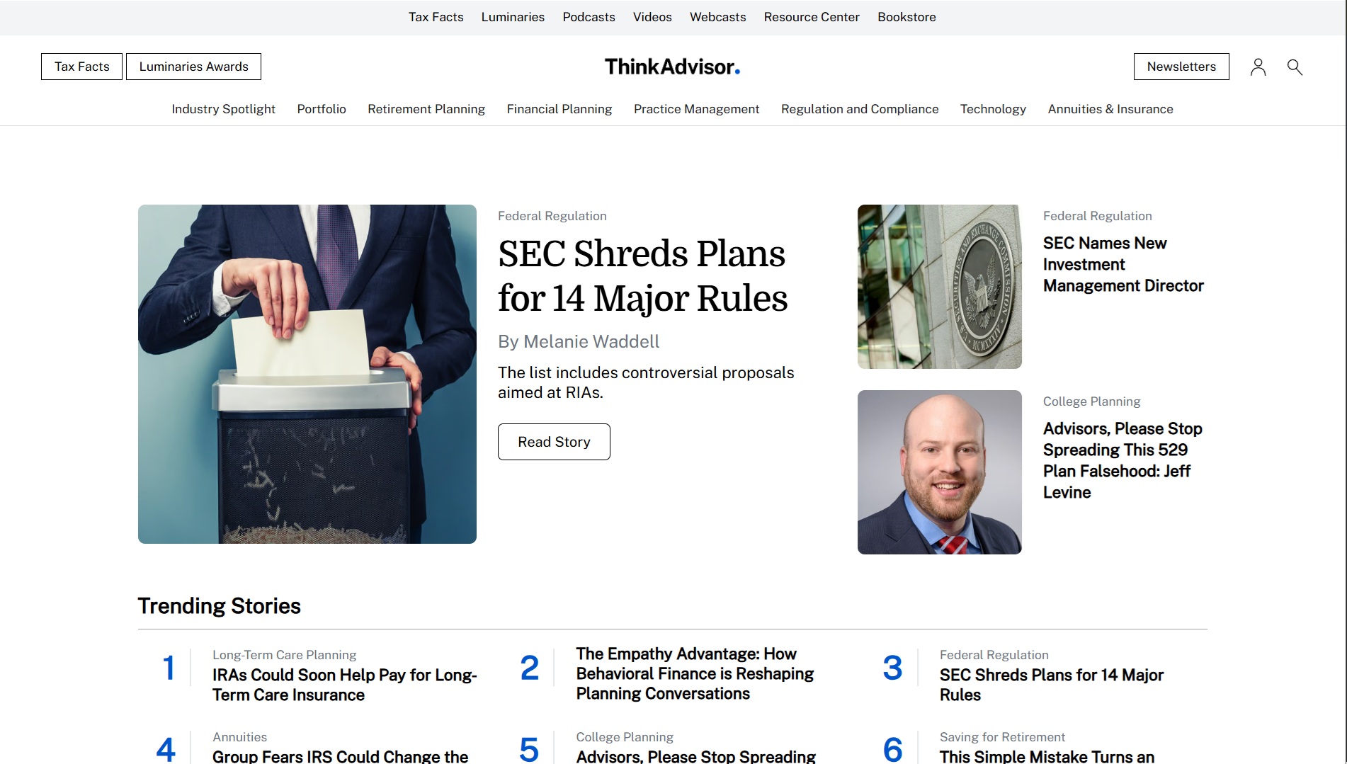 ThinkAdvisor Redesign